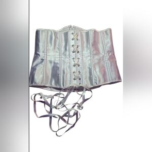 Elegant White Satin Corset